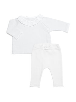 2 - Delige baby Ruffle set Wit