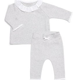 2 - Delige baby set ruffle Grijs melange