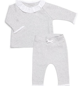 2 - Piece baby set ruffle Grey melange