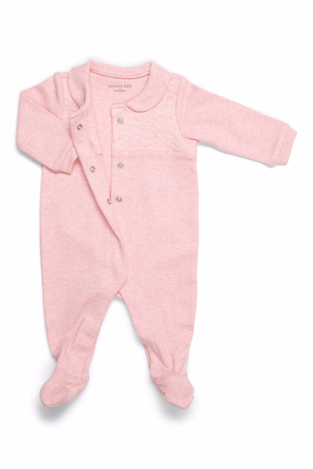 Baby Suit Chevron Pink Melange