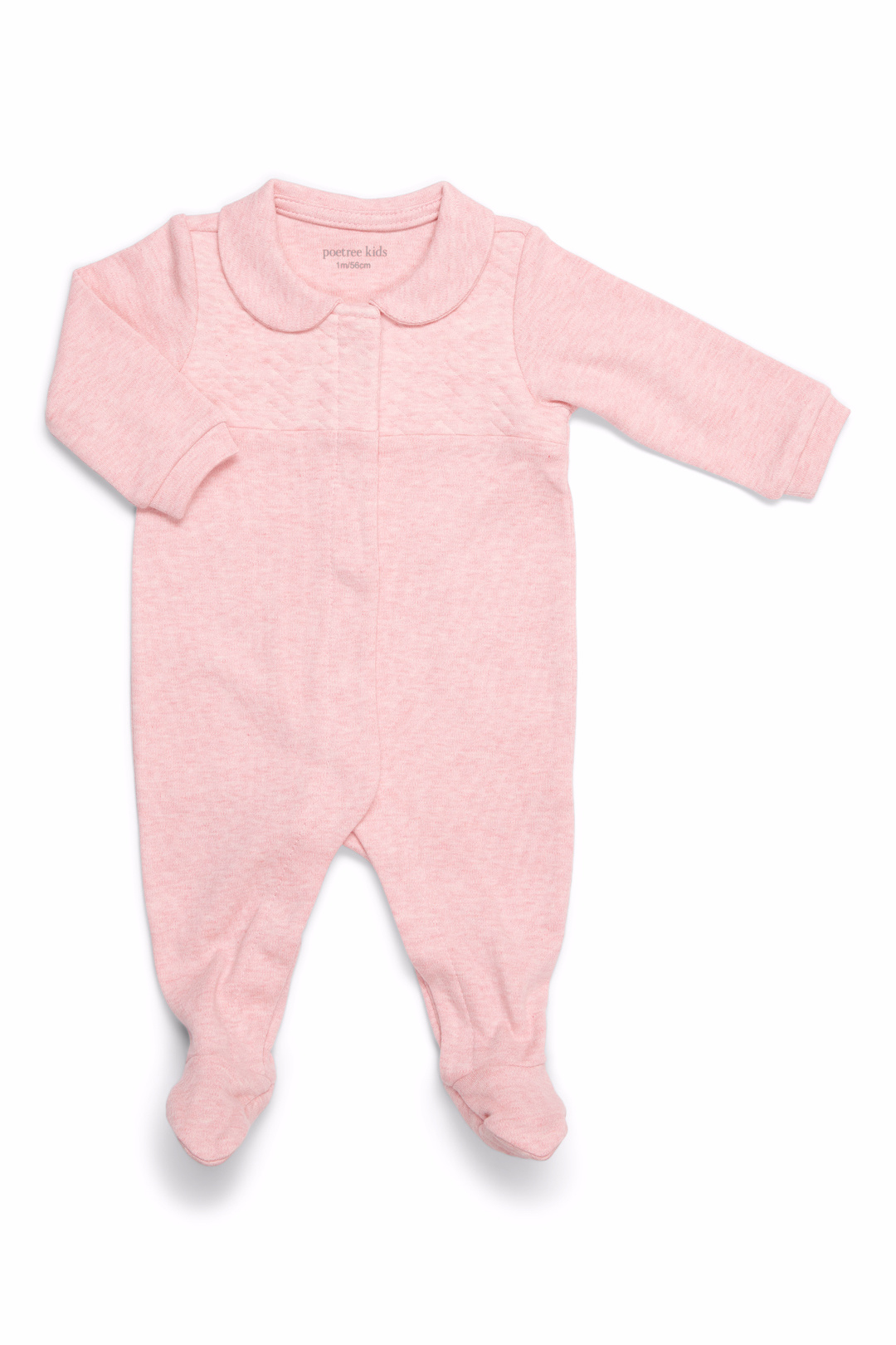 Baby Suit Chevron Pink Melange