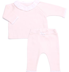 2 - Delige baby set ruffle Zacht roze