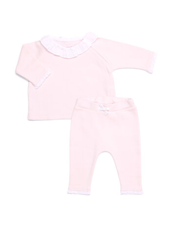 2 - Delige baby set ruffle Zacht roze
