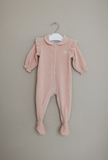 Babypakje Velours met Ruffles Blush pink