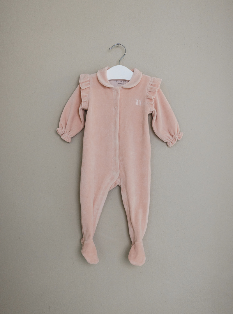 Dors Bien Velours à volants Blush Pink