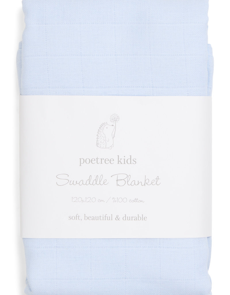 Swaddle blanket 120x120cm Light Blue