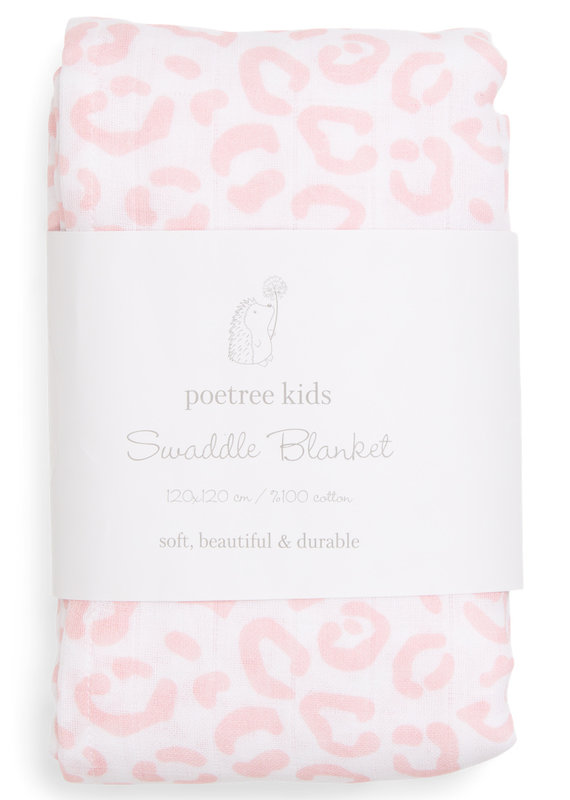 Swaddle doek Leopard print Pink