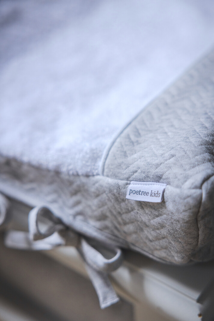 Aankleedkussenhoes Chevron Light Grey Melange