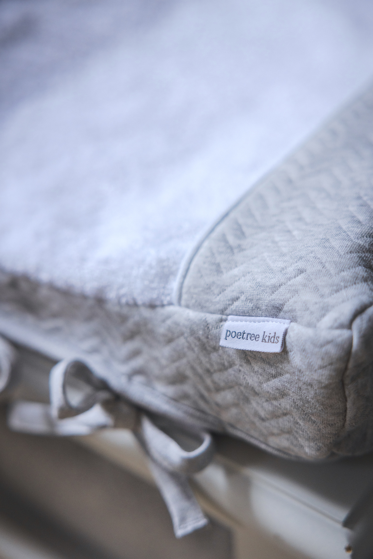 Aankleedkussenhoes Chevron Light Grey Melange