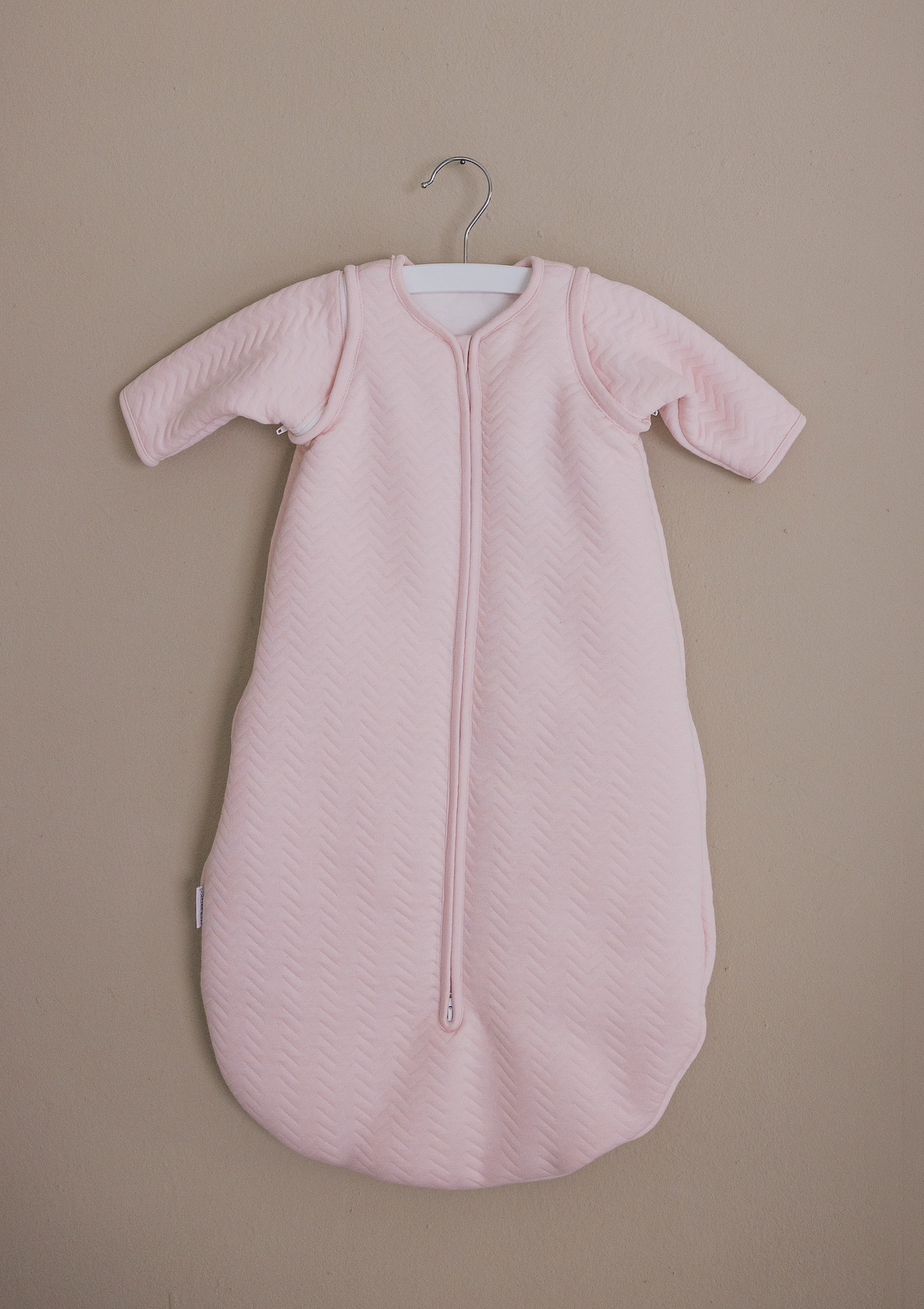 Jersey baby sleeping bag 90cm with detachable sleeves