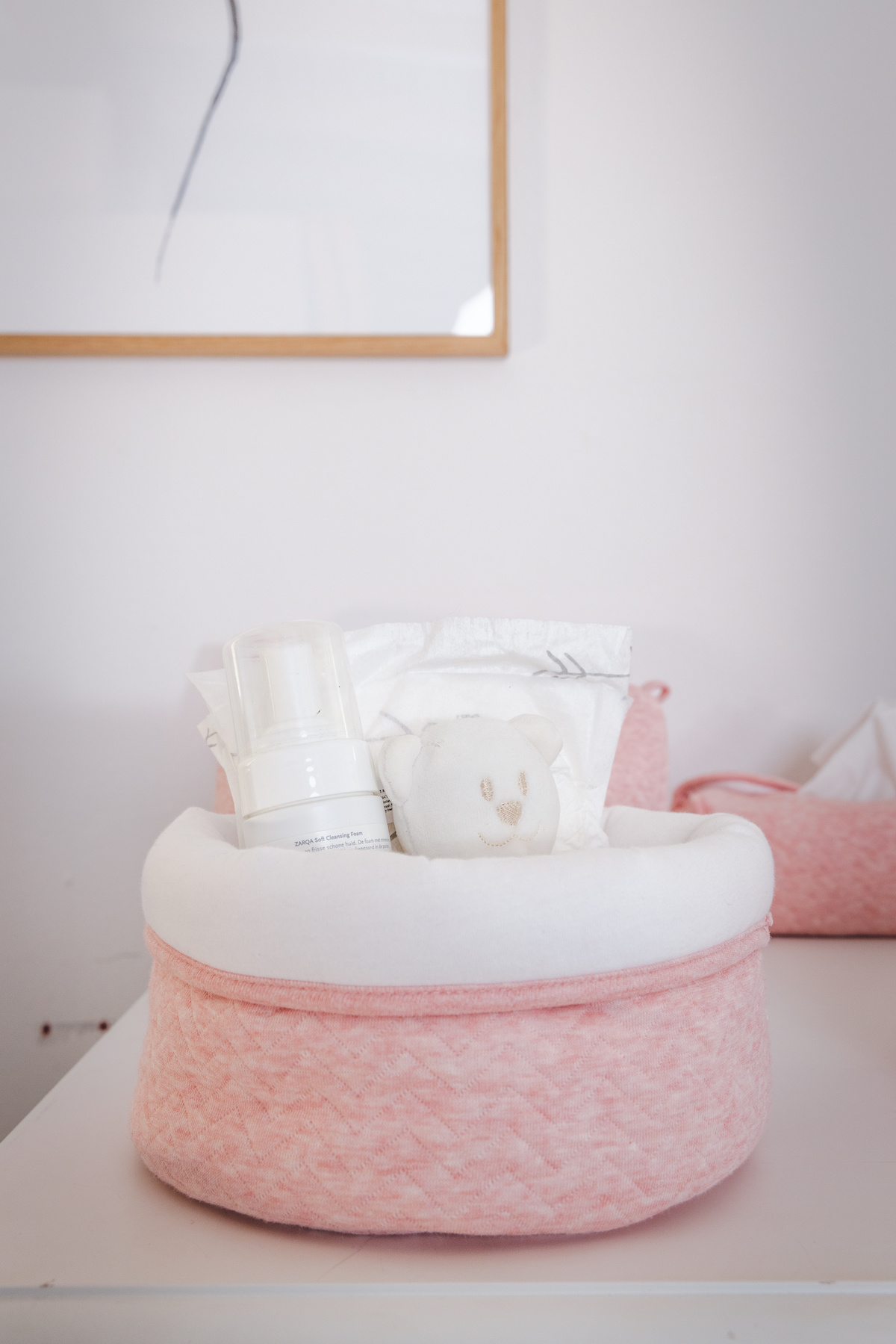 Panier de soins Chevron Pink melange