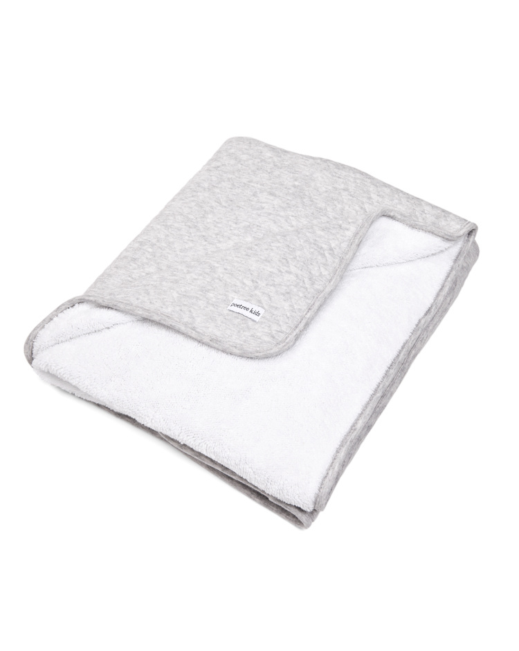 Wiegdeken gevoerd Chevron Light Grey Melange