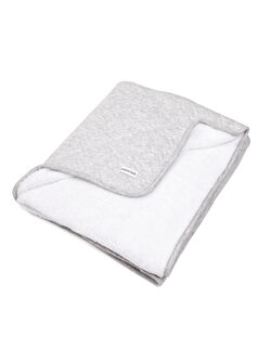 Ledikant deken gevoerd Chevron Light Grey Melange