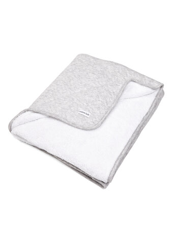 Cot Blanket lined Chevron Light Grey Melange