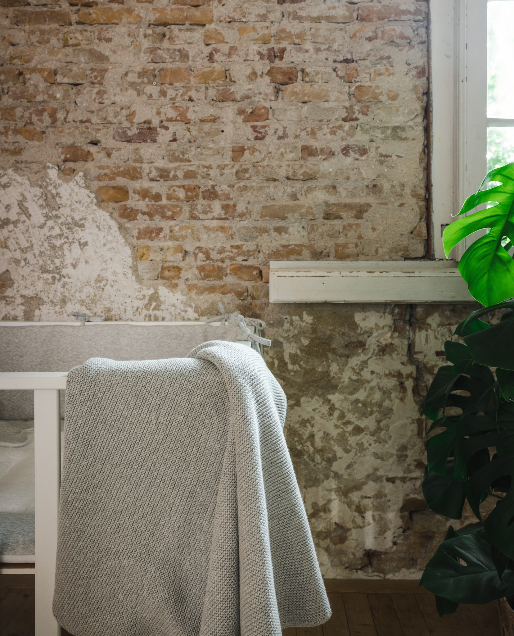 Ledikant deken Antibes Light grey melange