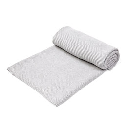 Cot blanket lined with soft sparkle Light Grey Melange