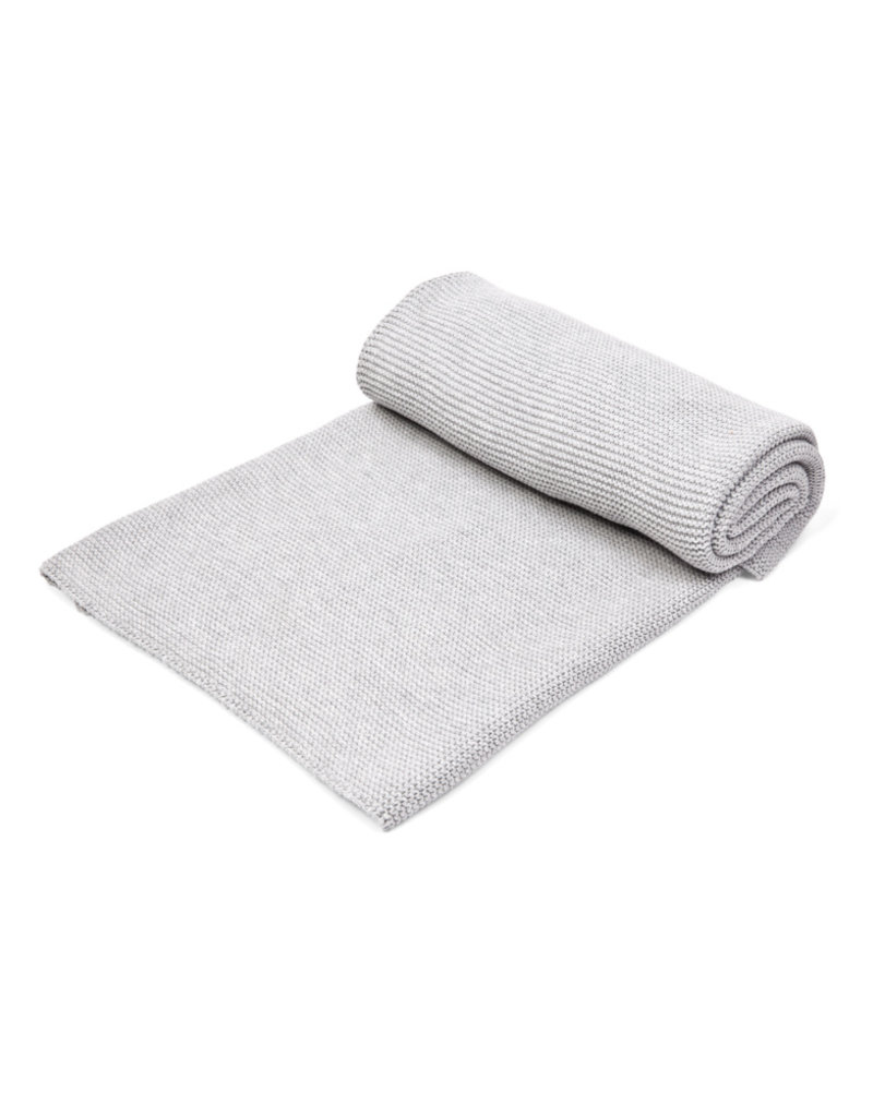 Cot blanket with soft sparkle Light Grey Melange