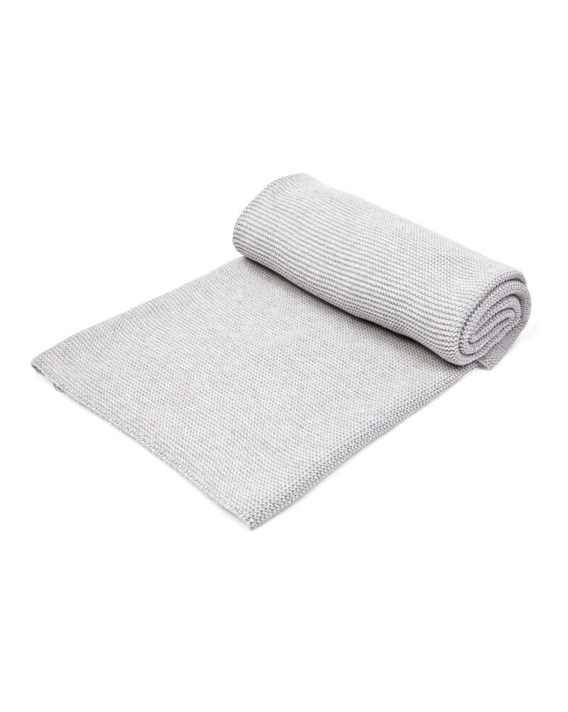 Ledikant deken met zachte glans Light Grey Melange