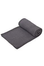 100% Cotton Knitted Crib Blanket  Dark Grey Melange