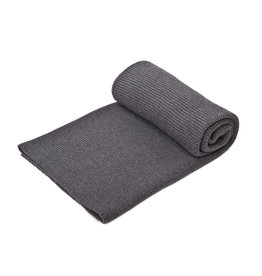 Knitted Crib Blanket Dark Grey Melange