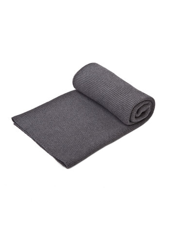 Cotton Cot Blanket Dark grey melange