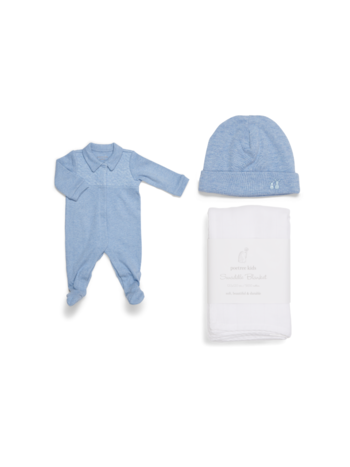 Ensemble-cadeau Chevron Denim Blue