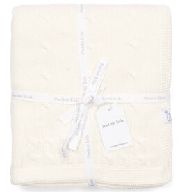 Crib blanket lined Chamonix Off White