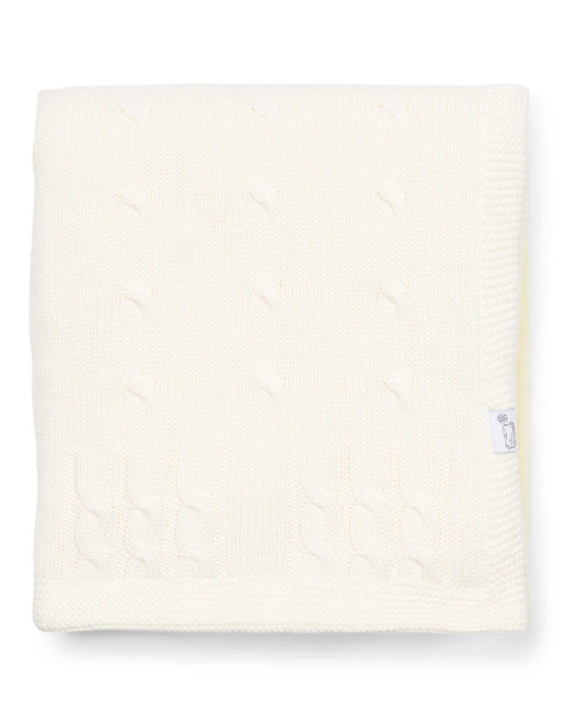 Crib blanket lined Chamonix Off white