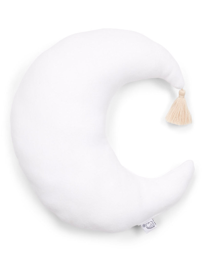 Coussin Lune en feutre | Blanc