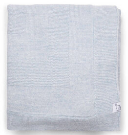 Aspen Wool Blend Crib blanket Light Blue melange