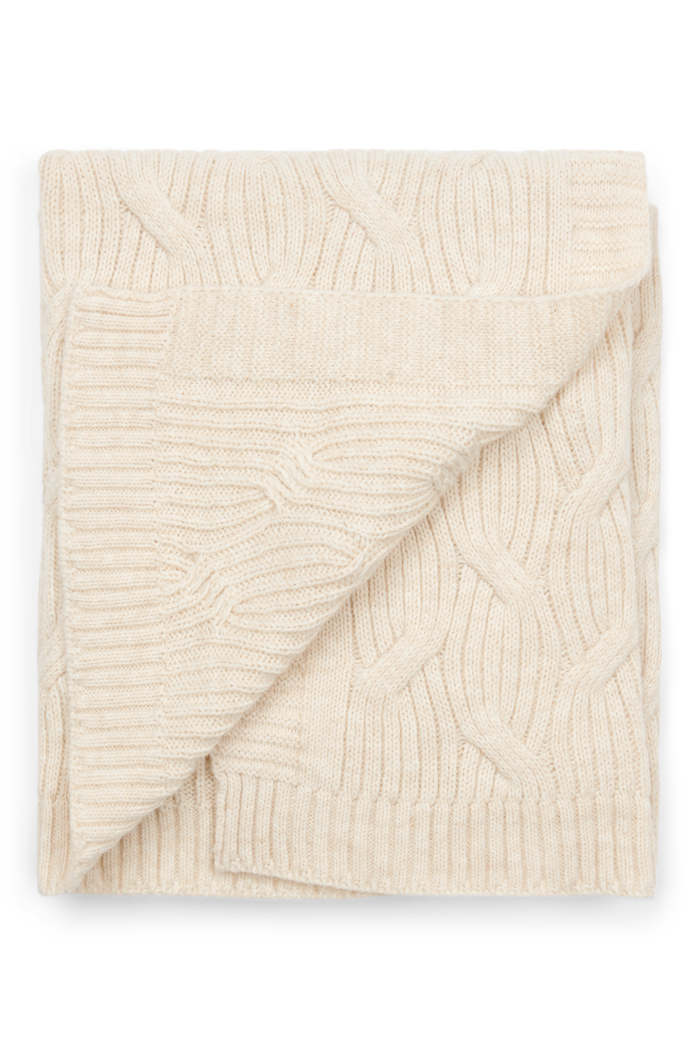 Laurel Wool Blend Crib blanket Light Sand