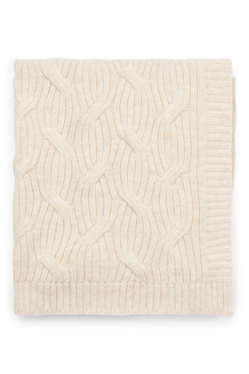 Laurel Wool Blend Crib blanket Light Sand