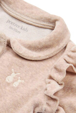 Babypakje Velours met Ruffles Camel