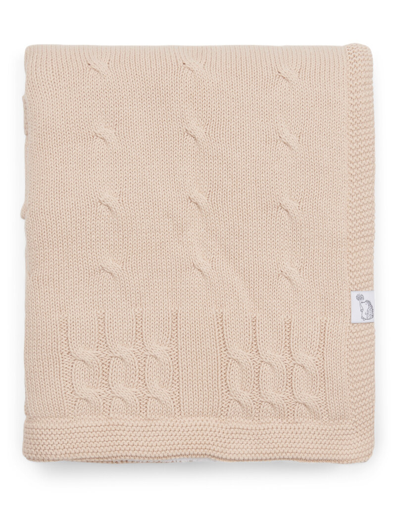 Cot blanket lined with teddy Chamonix Camel