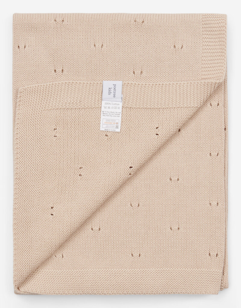 Saint Tropez Cotton Crib blanket Camel