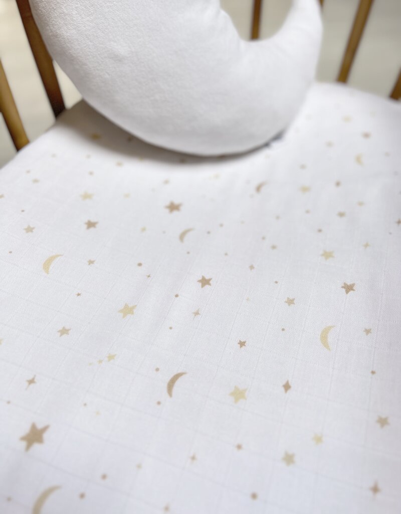 Poetree Kids Couverture mousseline bébé impression Moons & Stars