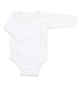 Poetree Kids Jules body/romper bébé manches longues avec cache-cœur en Blanc