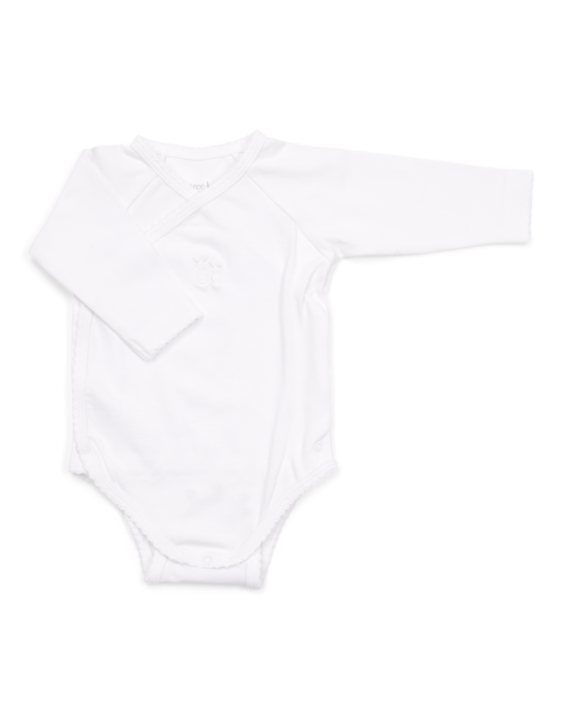 Poetree Kids Jules body/romper body lange mouw met overslag White