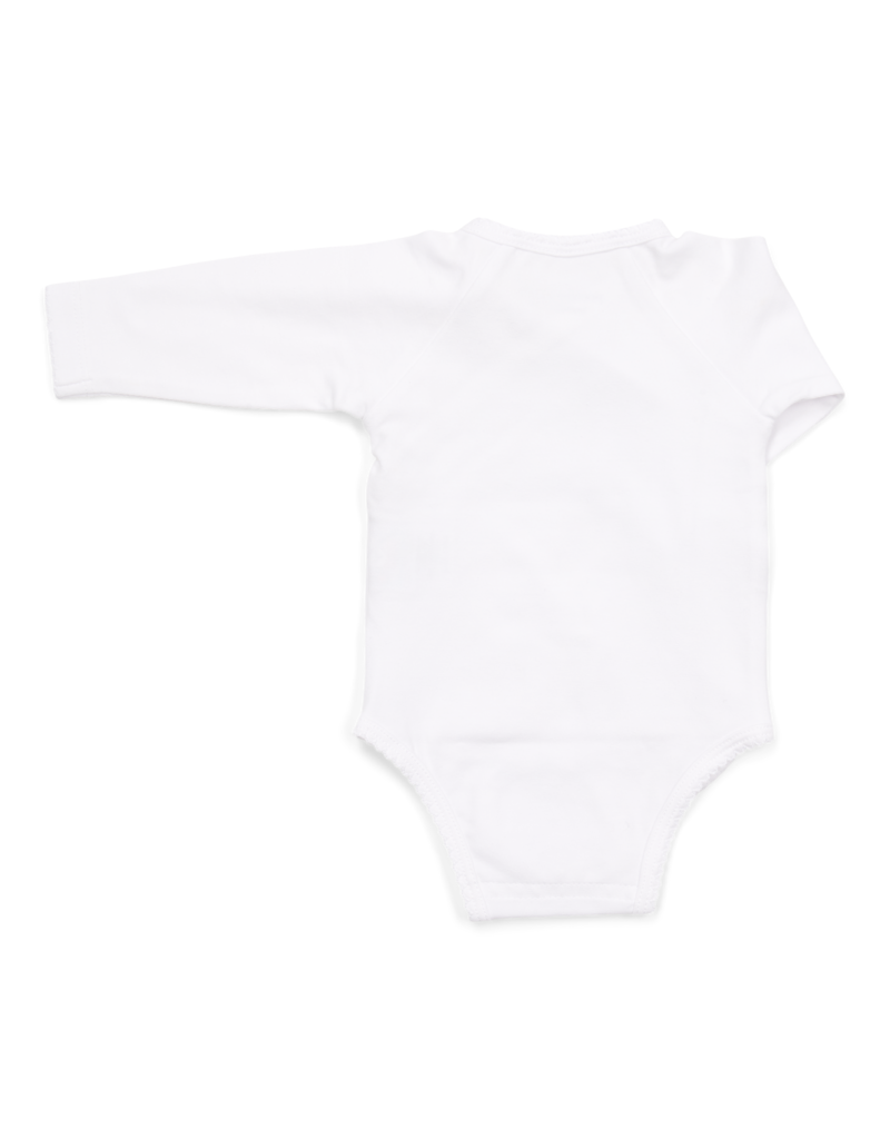 Poetree Kids Jules body/romper bébé manches longues avec cache-cœur en Blanc