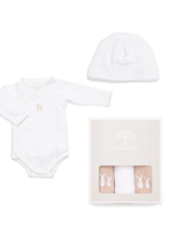 Gift set new born White with Camel details