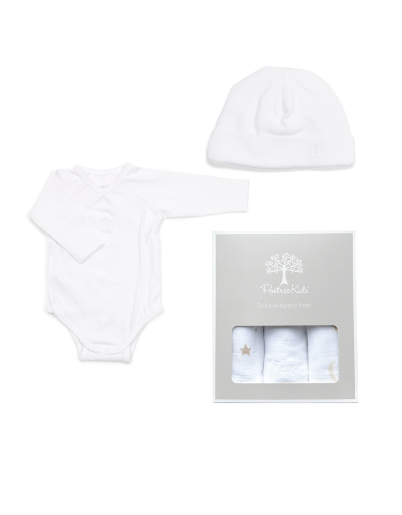 Poetree Kids Ceffret cadeau nouveau né Blanc