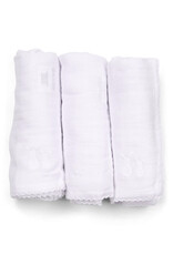 3 Linges en coton White