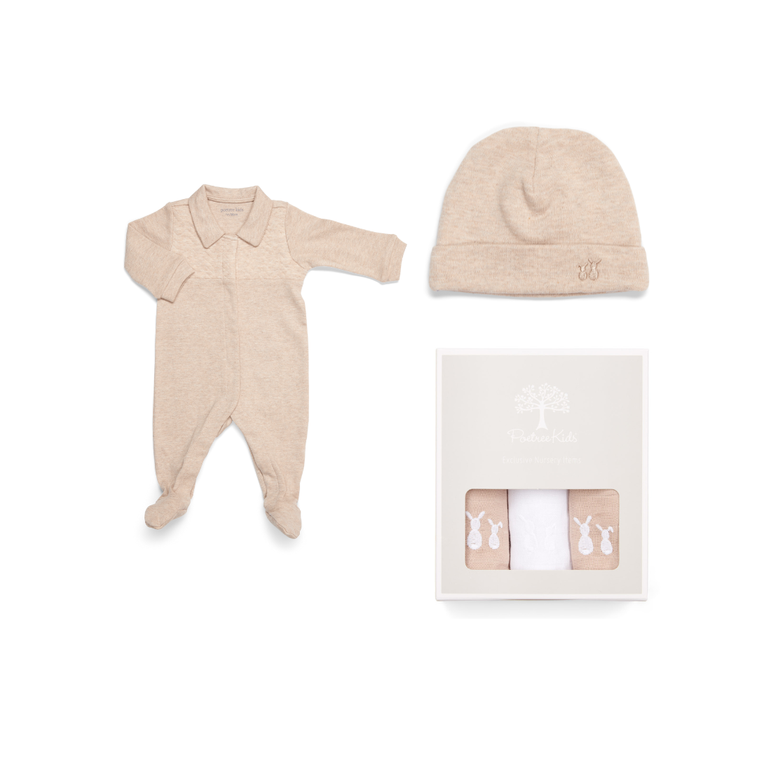 Ensemble-cadeau Chevron Light Camel