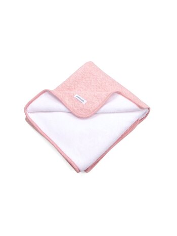 Cot Blanket lined Chevron Pink Melange