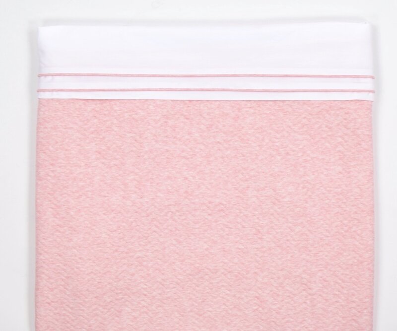 Cot Blanket lined Chevron Pink Melange
