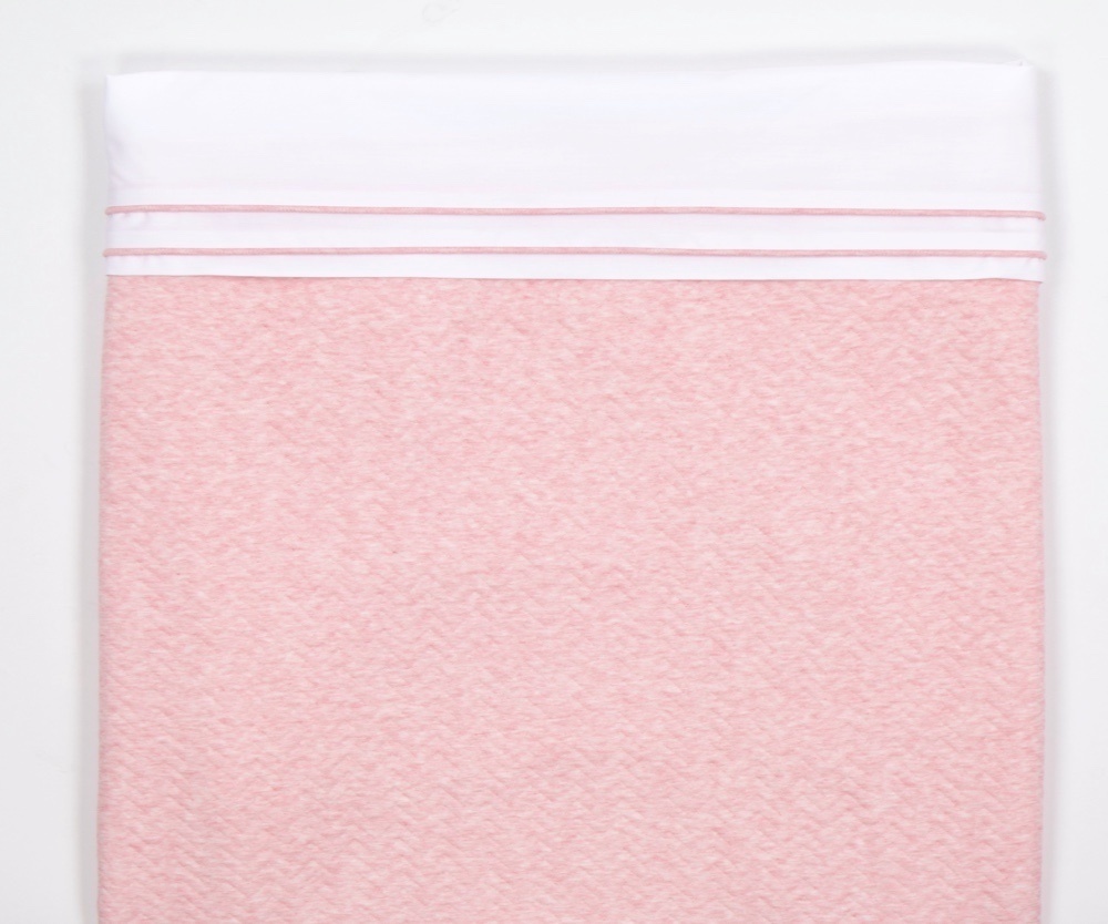 Crib blanket lined Chevron Pink Melange