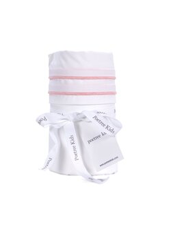 Cot / baby bed sheet Chevron Pink Melange