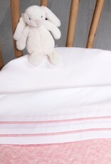 Cot / baby bed sheet Chevron Pink Melange