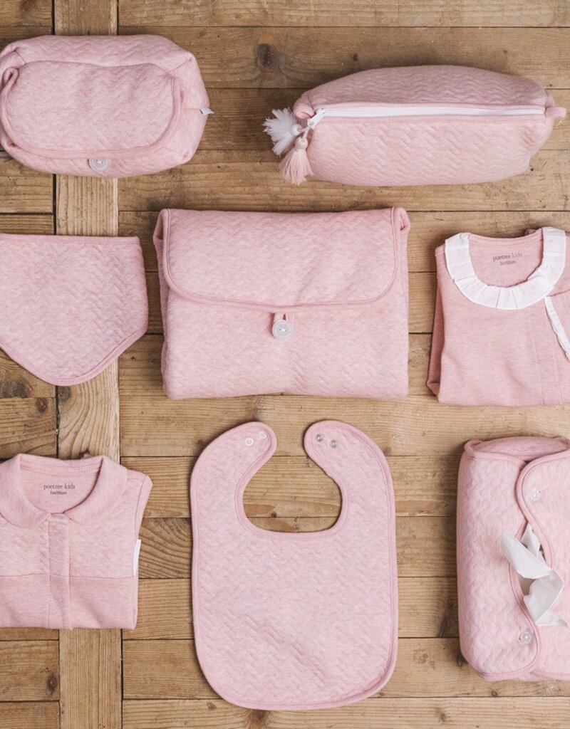 Housse de lingettes pour bébé Chevron Pink Melange