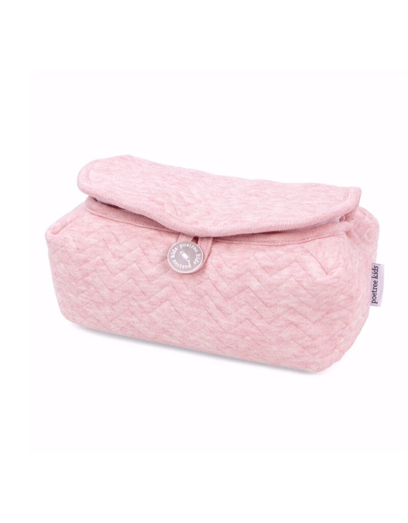 Baby wipes cover Chevron Pink Melange